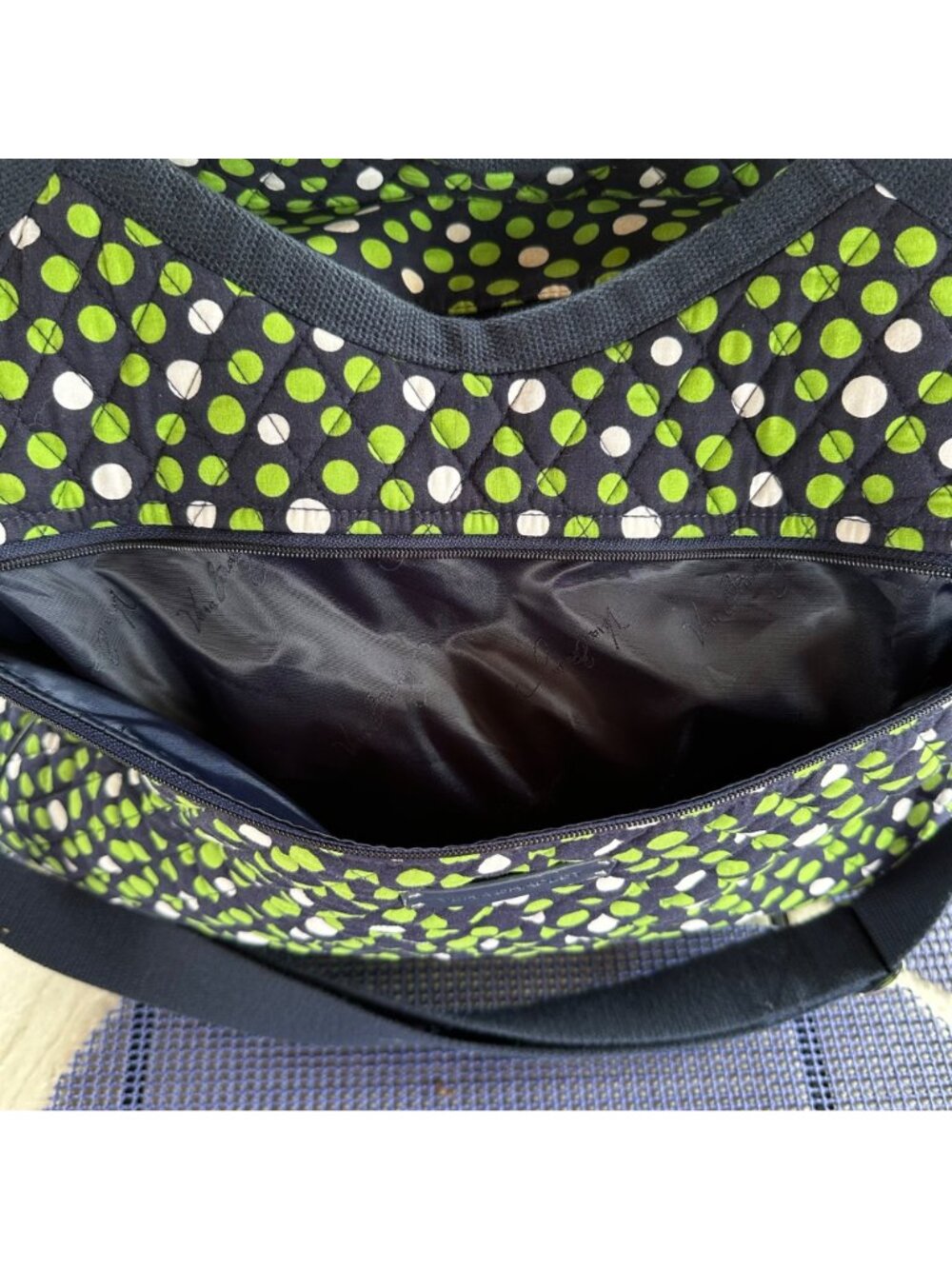 Vera Bradley Quilted Carryall Travel Bag in the "Lucky Dots" Limited Edition - Picture 4 of 16